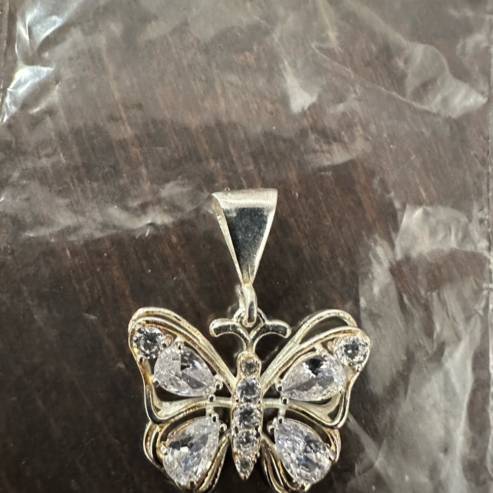 New Silver Butterfly Charm